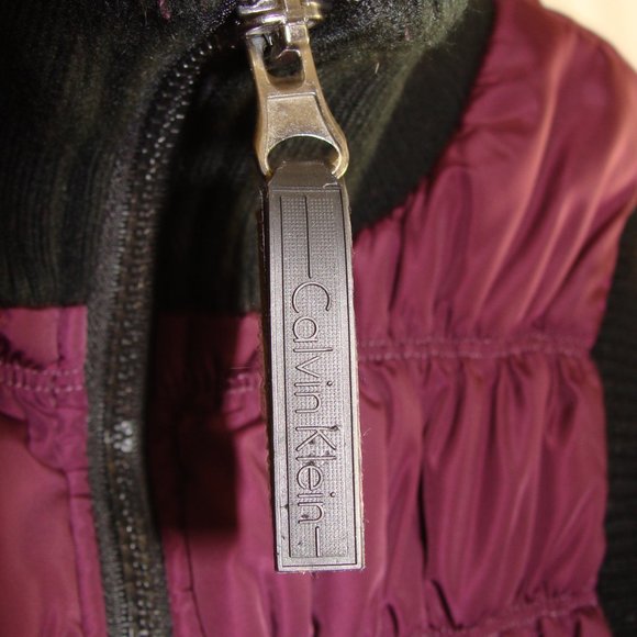 CK CALVIN KLIEN Purple Sleeveless QUILTED "PERFORMANCE" PUFFER Vest Sz LARGE - Picture 8 of 13